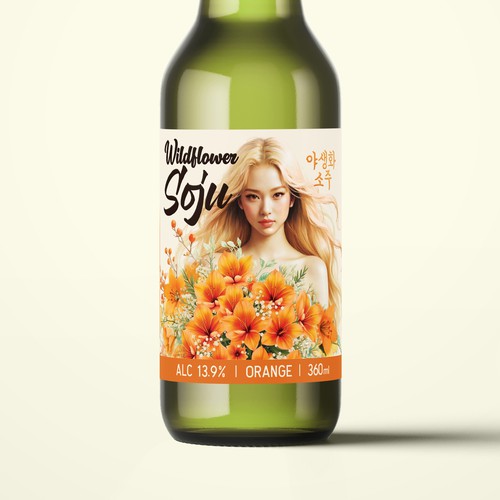 Wildflower Soju Label Design