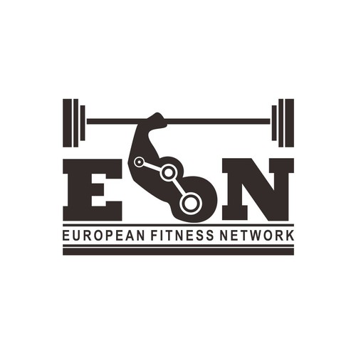 Create an exciting logo for the European Fitness Network..