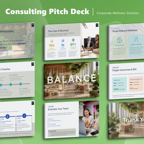 Consulting Pitch Deck｜Corporate Wellness Solution