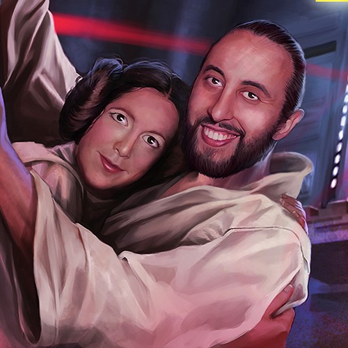 Star Wars Xmas Card Illustration