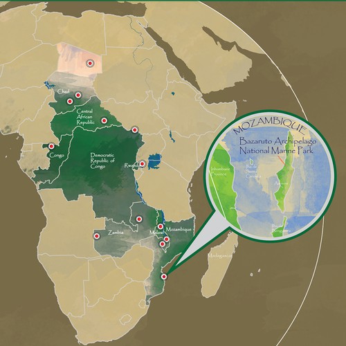 Map of National Parks in Africa