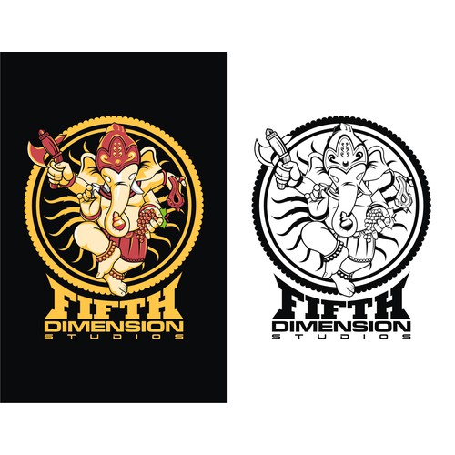 Ganesha logo mascot for martial arts studio.