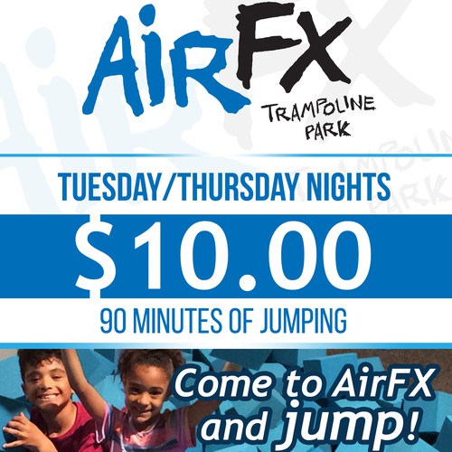 Trampoline Park Poster for Special Events Night