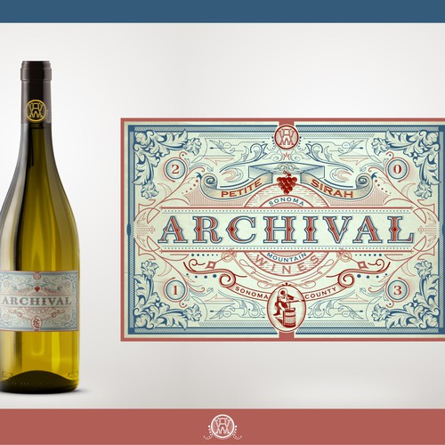 Create a vintage inspired Wine label