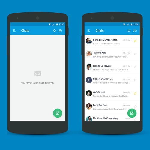 Simple chat design for messenger app