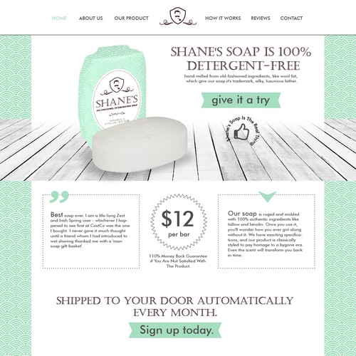 Shanes Soap web design