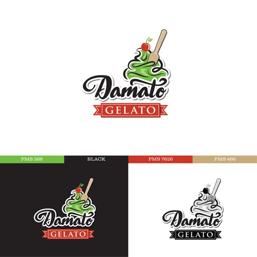 Bold logo concept for Gelato Catering Company