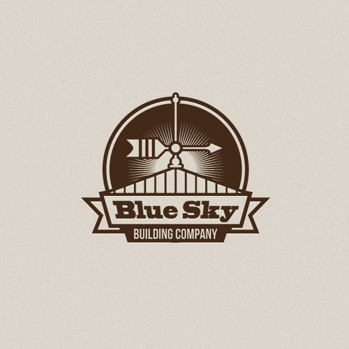 Retro style logo for building company