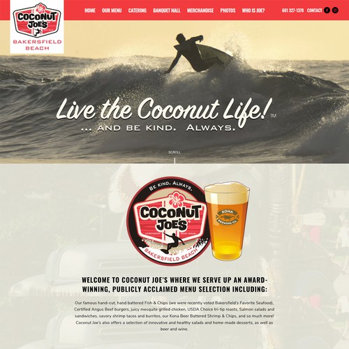 CoconutJoes.com Restaurant Website