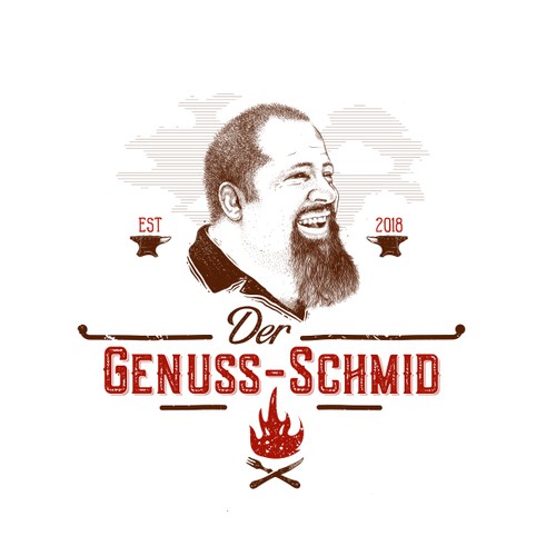 Vintage hand-drawn logo for Der Genuss-Schmid 