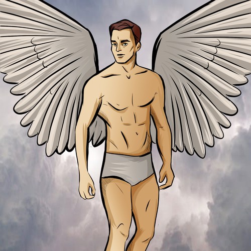 Marvel Comic Style Angel Caricature