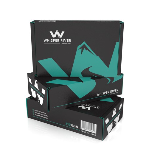 PRODUCT PACKAGING FOR WHISPER RIVER