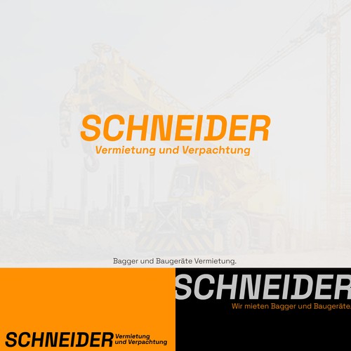 Bold design for Construction equipment Rent Company