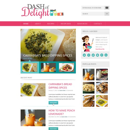 Create a winning Food Blog Design