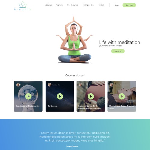 Yoga website Design