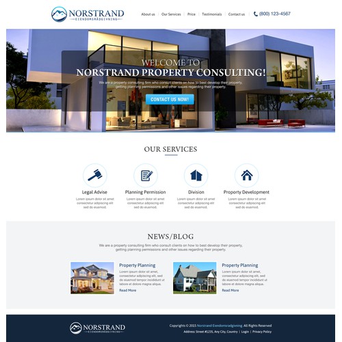 Wordpress site for new property consulting firm