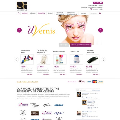 New design wanted for Ongles d'Or