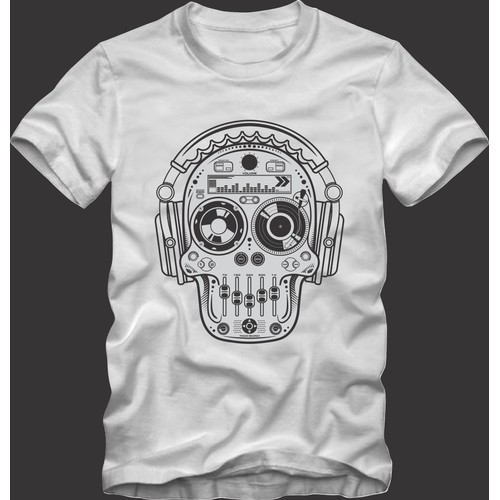 dj skull tees