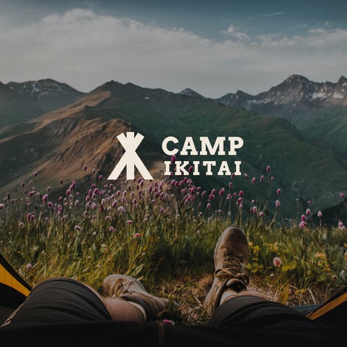 Modern logo for a campsite finder web app