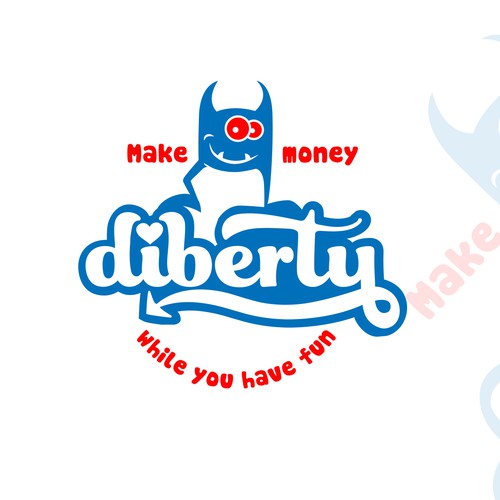 Cartoonish logo for a dating site