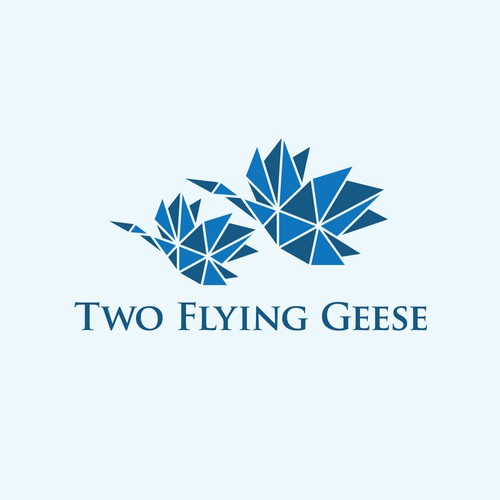 Two Flying Geese Logo
