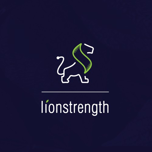 Logo concept for lionstrength. 