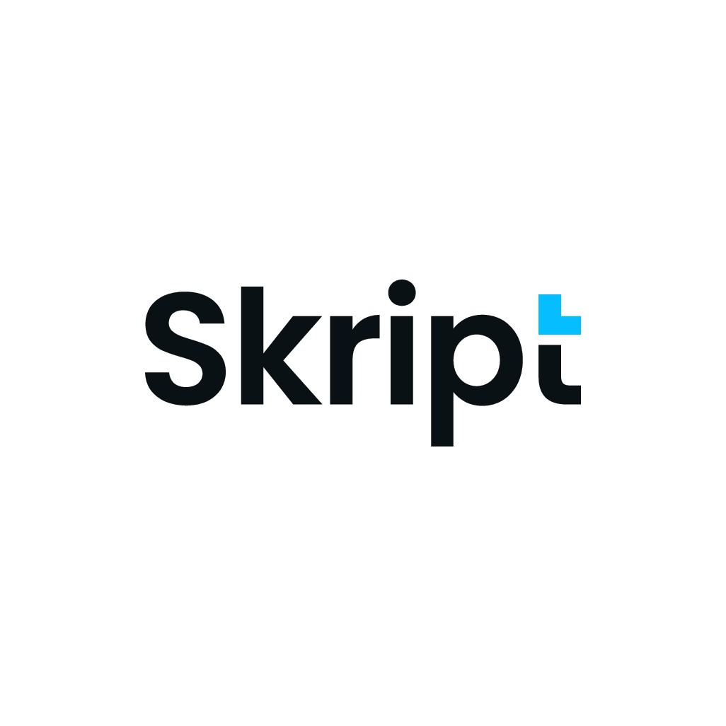 Skript Fintech启动标志——现代和清洁