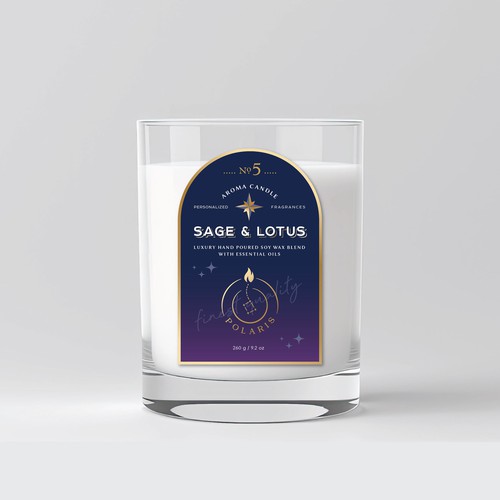 Luxury Scented Candle Label Design
