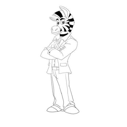 Mascot/Character Design - Zebra