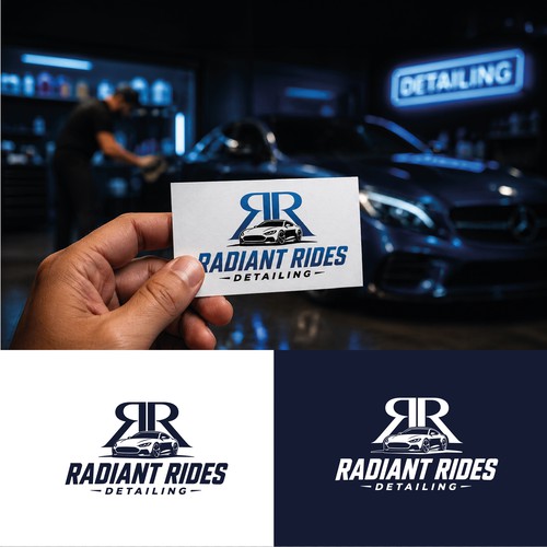 Dynamic monogram logo for a car detailing brand