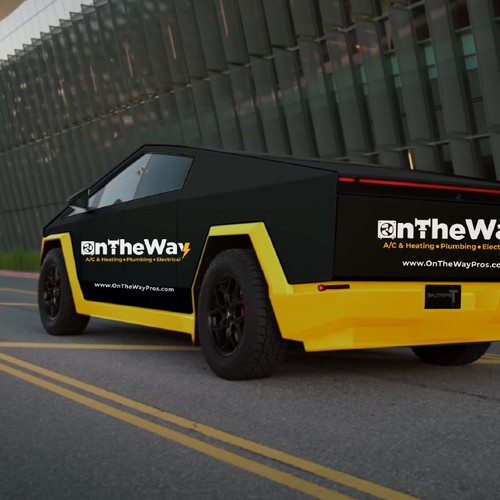 Cybertruck wrap design 