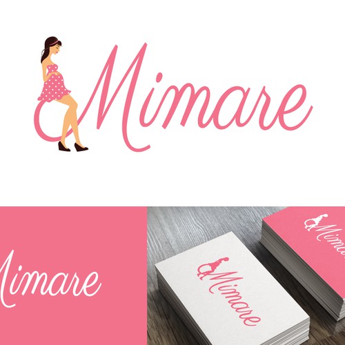 Cute logo for a brand new maternity clothes company. 