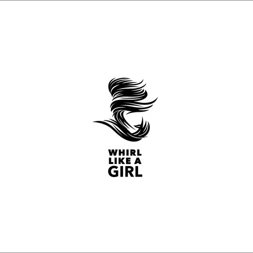 WHIRL LIKE A GIRL - Girl Power Brand - Tornado of Hair to Symbolize GIRL POWER - NO AI