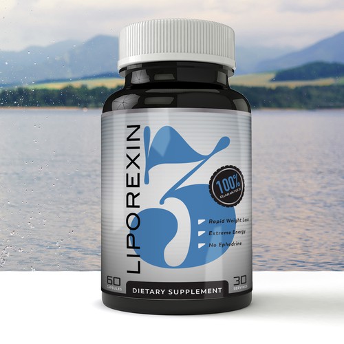 Supplements bottle label design