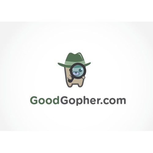 Create a friendly Gopher mascot for a breakthrough new search engine.