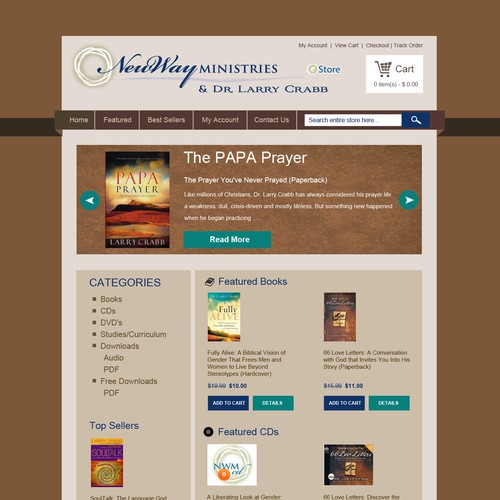 Ecommerce Store for Christian Books and more