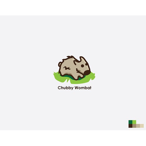 Create a fun but professional logo image for Chubby Wombat consulting company