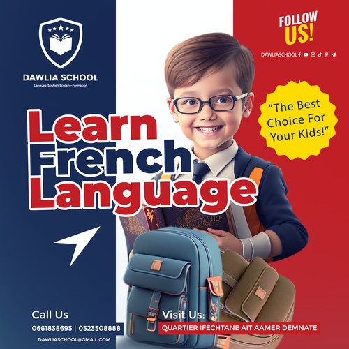 Learn French Languages Post for Scial Media 