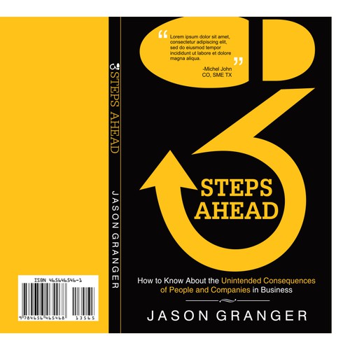Create a catchy book cover for "3 Steps Ahead"