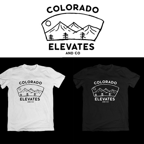 Tshirt design for Colorado elevates