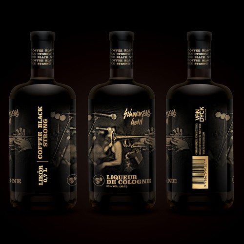 Schwarzes gold liqueur