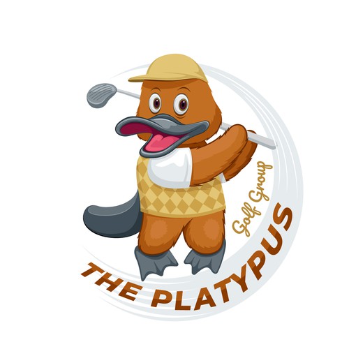Platypus Character for Golf Sport