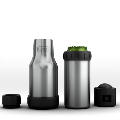 3D Render of Stainless Steel Bottle Holder