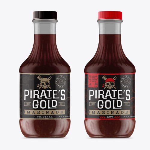Pirate's Gold Logo & Labels design
