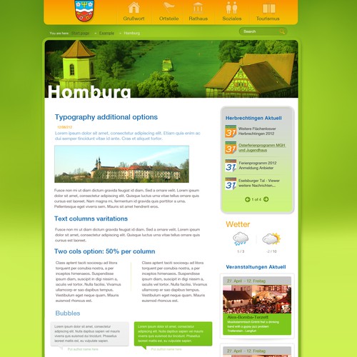 New website design wanted for Markt Triefenstein