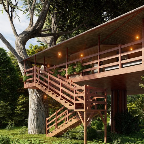 Summer Camp Tree House Cabin Design