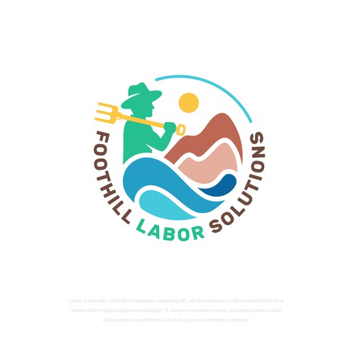 Agriculture Labor Solution Logo Design