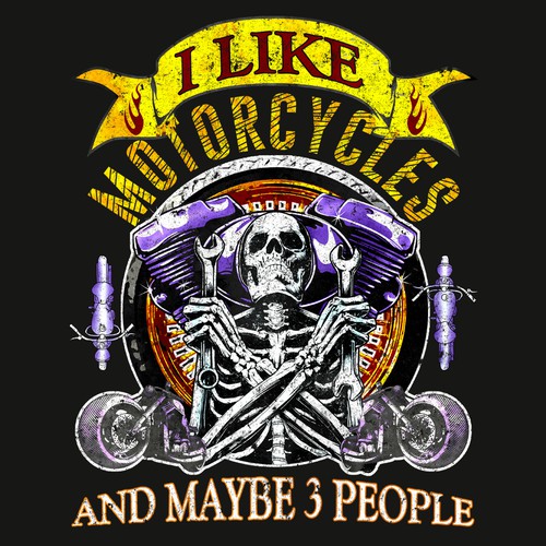 I Like motorcycles and maybe 3 people