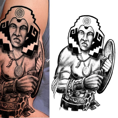 Mayan / Aztec warrior cover up