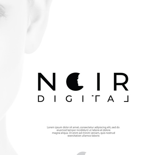 Negative space logo design